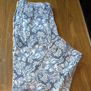 Mens Vinyard Vines Tropical Hawaiian Hibiscus Pants 36 X 32 EUC Tiki